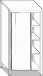 Armarios neutros con puertas correderas 3 estantes H=180 cm