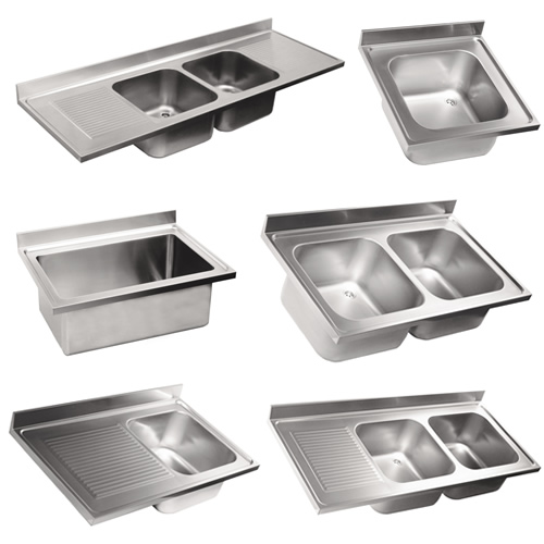 Top professional sinks in stainless steel Depth 70