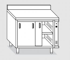 23601.11 Table armoire Agi warm cm 110x60x85h dosseret arrière - portes coulissantes