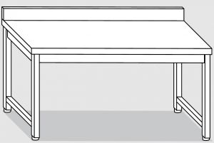 30101.20 Table sur 4 pieds au-delà de cm 200x90x85h dosseret arrière - sans étagère inférieure