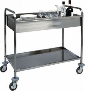 CA 1388 Stainless steel clearing trolley One basin h150