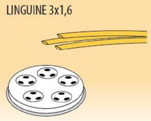 MPFTL3X16-8 Extrusor de aleación latón bronce  LINGUINE 3x1,6 para maquina para pasta fresca