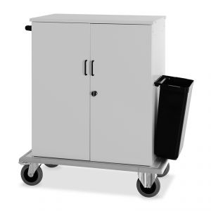 2012-F Chariot de recharge pour minibar armoire, portes, 2 roues freinées