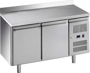 G-GN2200BT-FC Table réfrigérée ventilée avec dosseret, structure en acier inoxydable Aisi201 