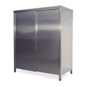 AN6001 neutral stainless steel cabinet with sliding doors