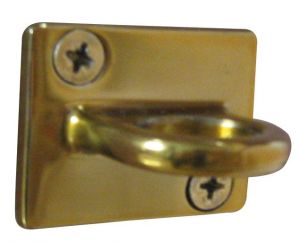 T103311 Anello acciaio dorato per fissaggio murale sistema divisorio a corda