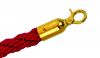 T106331 Corde bordeaux rouge 2 anneaux de fixation dorés pour poteau 1,5 mètre