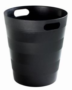 T907121 Corbeille à papier en polypropylène recyclé noir 12 litres