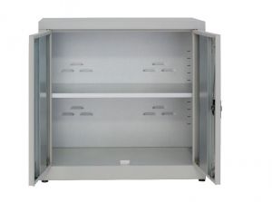 IN-Z.694.15 Gabinete de almacenamiento de plástico con 2 puertas bajas con zinc laminado 100x40x80 H