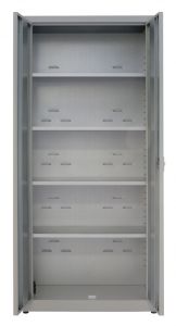 IN-Z.694.09.50 -  2 deck zinc plated storage cupboard - 100x50x200 H