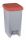 T909967 Gray polypropylene pedal bin with red lid 60 liters (pack of 6 piece