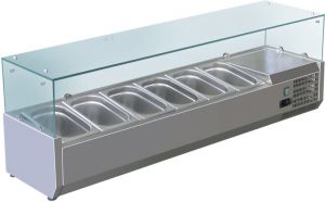 VRX1500-380-FC Vitrine réfrigérée en inox AISI 201 pour lavabos
