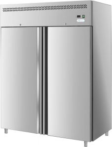 G-GN1410TN-FC - Réfrigérateur ventilé, temp. -2 / + 8 ° C, double porte, cadre en acier inoxydable AISI201