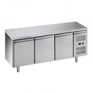 G-PA3200TN-FC Table réfrigérée pâtisserie - 3 portes - Temp -2 ° + 8 ° C - Capacité Lt 580