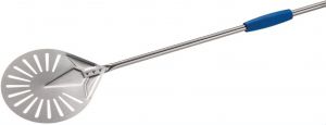 I-17F-120 Stainless steel pizza peel ø 17 cm perforated. handle 120 cm