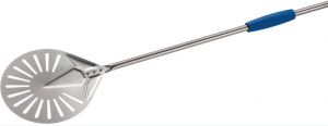 I-17F-200 Stainless steel pizza peel ø 17 cm perforated handle 200 cm