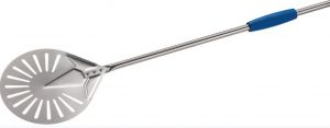 I-26F-120 Stainless steel pizza peel ø 26 cm perforated handle 120 cm