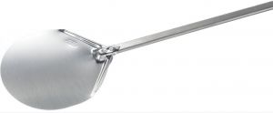 I-29-60 Pizza shovel with round head in stainless steel ø 29, aluminum handle 60 cm