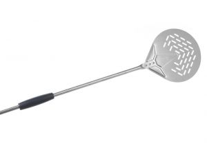 IC-17F-120 Stainless steel pizza peel ø 17 cm perforated handle 120 cm