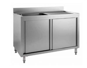 GDS127L1CS Cabinet sink with 1 bowl on the left dim. 1200 x 700 x 950h with drainer
