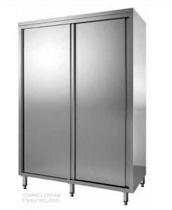 GDSCS146 Stainless steel wardrobe with sliding doors 1400x600x1800
