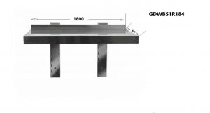 GDWBS1R184 Mensola in acciaio inox  1800x400x400 (H)