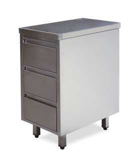 CA3002 stainless steel drawers with 3 drawers