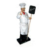 ER006 Cook with mustache 3D fiberglass with black-board high 180 cm