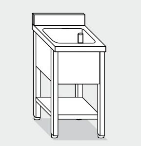LT1118 Wash legs with stainless steel shelf
