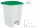 T101458 Poubelle à pédale en plastique blanc avec couvercle vert 45 litres (pack de 3 pièces)