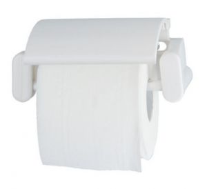 T104101 Porta rotolo carta igienica aperto in plastica bianco
