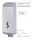 T105036 Distributeur de savon liquide en acier inoxydable AISI 304 brillant 1,2 litres