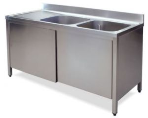 LT1017 Wash Cabinet on stainless steel