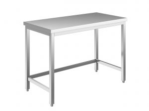 Table EUG2206-18 sur pieds ECO 180x60x85h cm - plateau lisse - cadre inférieur sur 3 côtés