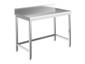 EUG2216-05 table sur pieds ECO 50x60x85h cm - plateau avec dosseret - cadre inférieur sur 3 côtés