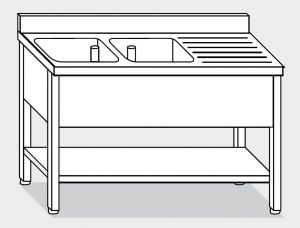 LT1136 Wash legs with stainless steel shelf