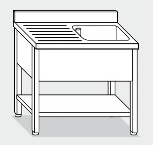 LT1159 Wash legs with stainless steel shelf