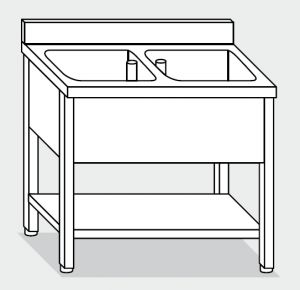 LT1162 Wash legs with stainless steel shelf