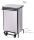 T790640 Stainless steel Wheeled pedal waste bin with front opening