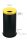 T770016 Fireproof paper bin Black steel with yellow lid 50 liters
