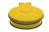 T601016 Bag holder with lid Yellow steel
