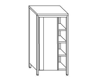 AN6010 armoire neutre en acier inoxydable avec portes coulissantes