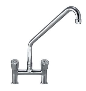 KL1320 PROFESSIONAL robinet double trou pour évier, manettes et bec pivotant