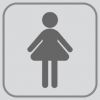 T701022 Plaque pictogramme PVC adhésif Toilettes Femmes (multiple de 5)