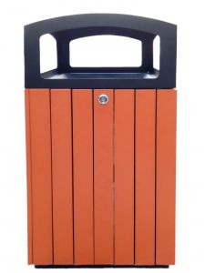 T110511 Square litter bin for outdoor spaces 90 liters