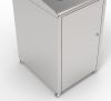 T789020 Brushed stainless steel case for recycling waste bin 60 liters