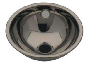 LX1060 Stainless steel spherical washbasin central drain 360X390X150 mm - LUCIDO -