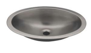 LX1280 Oval basin in stainless steel 510x390x155 mm - LUCIDO -
