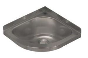 LX1480 Corner washbasin with tap hole in stainless steel 360x360x208 mm - SATIN -