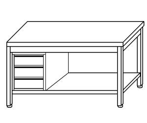 table de travail TL5085 en acier inox AISI 304